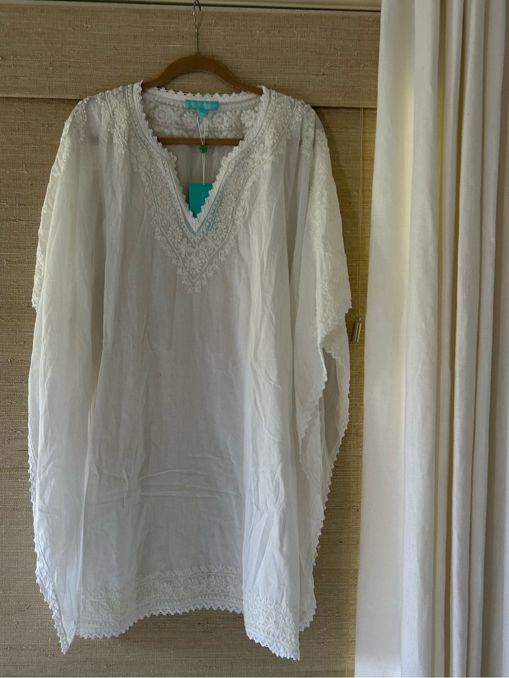 *NWT* Melissa Odadash Beaded Kaftan in White